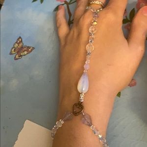 Finger bracelet, slave bracelet, Swarovski crystal